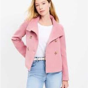 LOFT Pink Pea Coat